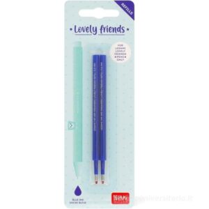 2 REFILL PENNA GEL - BLU LOVELY FRIENDS