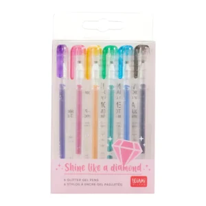 6 MINI PENNE GEL GLITTERATE - MULTICOLOR SHINE LIKE A DIAMOND