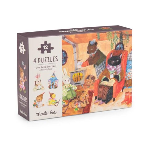 4 MINI PUZZLE "BELLA GIORNATA" (4x12 PEZ LES MINOUCHKAS