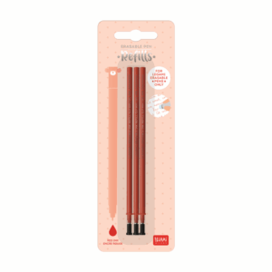 3 REFILL PENNA GEL CANCELLAB. - RED
