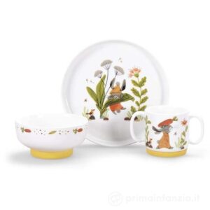 SET PRANZETTO PORCELLANA TROIS PETITS LAPINS