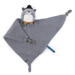 DOUDOU TELO MUSSOLA GATTO GRIGIO CHIARO LES MOUSTACHES