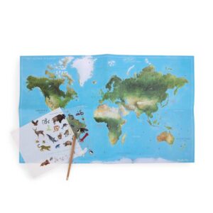 MAPPAMONDA CON ADESIVI ANIMALI