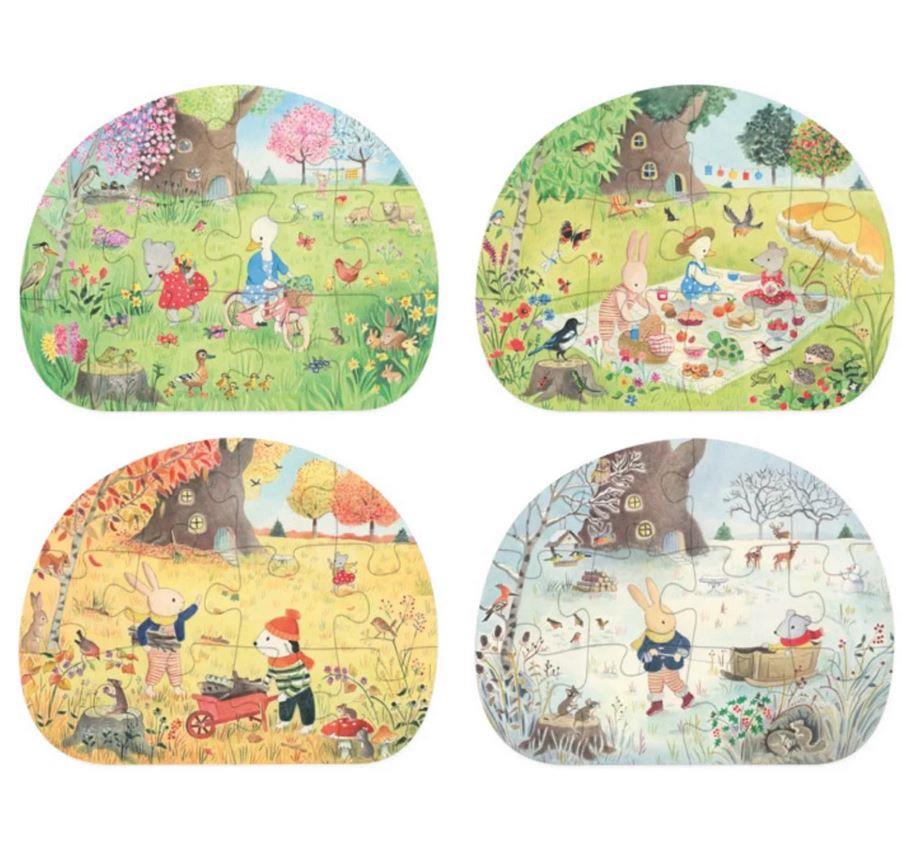 PUZZLE 4 STAGIONI (4x12 PEZZI) LA GRANDE FAMIGLIA