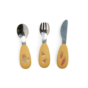 SET TRIS POSATE TROIS PETITS LAPINS