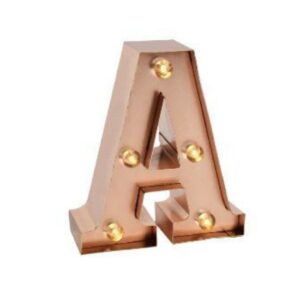 LETTERA DECORATIVA LUMINOSA - A GOLD ROSE
