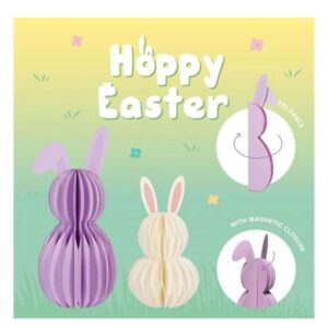 SET DI 2 CONIGLIETTI PIEGHEVOLI IN CARTA HOPPY EASTER