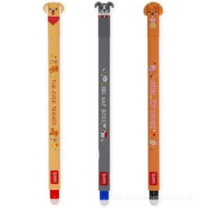 SET 3 PENNE CANC - FUR-EVER FRIENDS ERASABLE GEL PENS