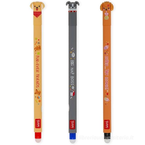 SET 3 PENNE CANC - FUR-EVER FRIENDS ERASABLE GEL PENS