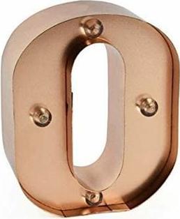 LETTERA DECORATIVA LUMINOSA - O GOLD ROSE