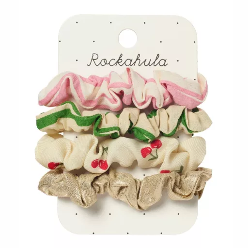 CILIEGIE SCRUNCHIE SET 4 ELASTICI CHERRY KISS SCRUNCHIE SET
