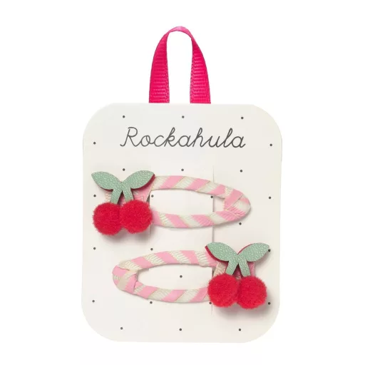 CILIEGIE MOLLETTE CHERRY KISS STRIPY CLIPS