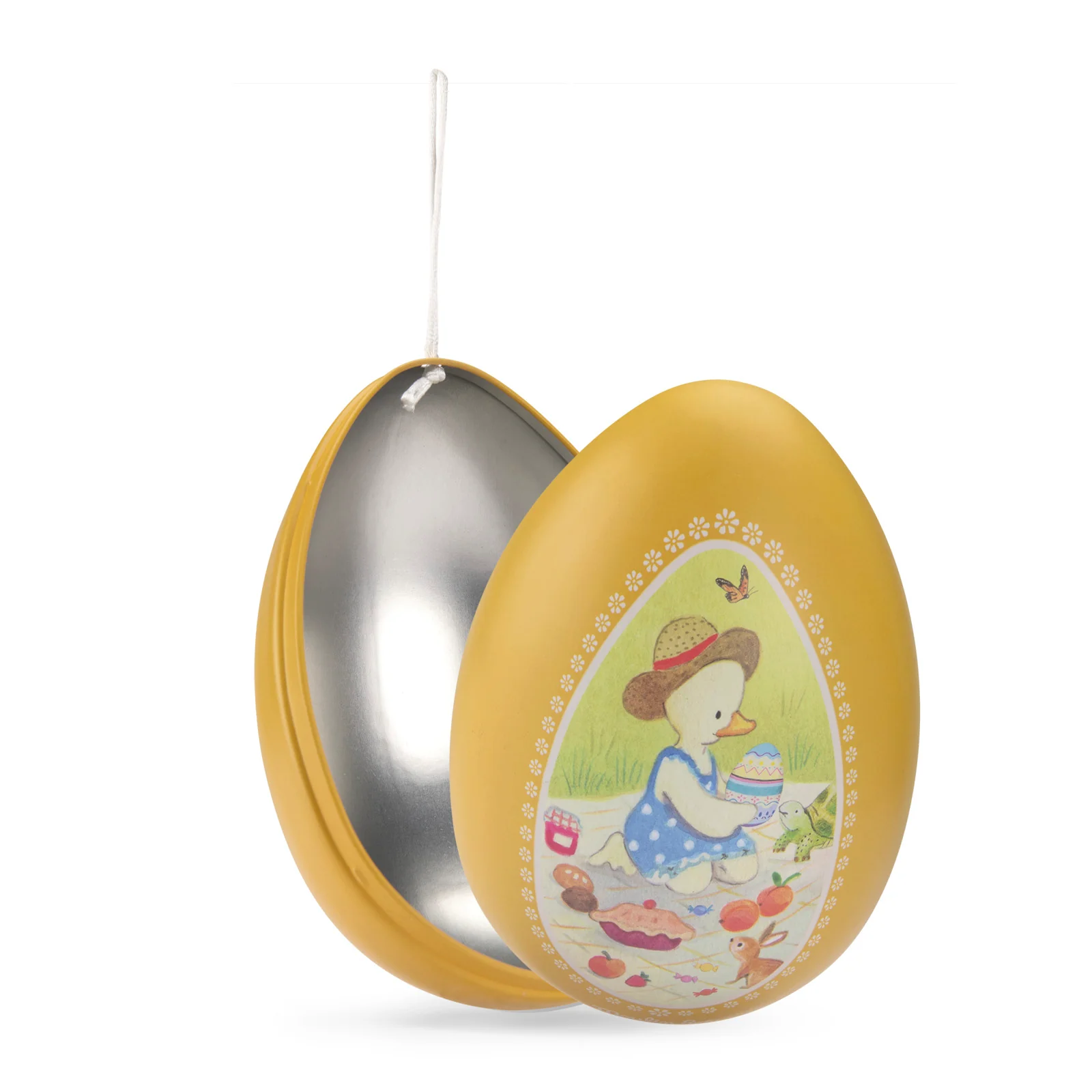 UOVO GIALLO METALLO 19x13,5CM LA GRANDE FAMILLE