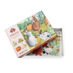 4 MINI PUZZLE GLI ANIMALI DEL GIARDINO LE JARDIN DU MOULIN