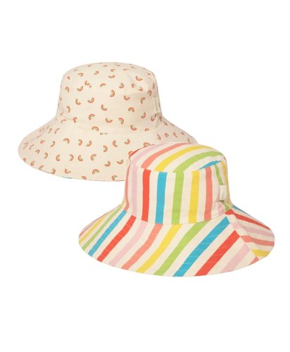 ARCOBALENO CAPPELLO REVERSIBILE 3-6 ANNI RAINBOW STRIPE REVERSIBLE SUN HAT
