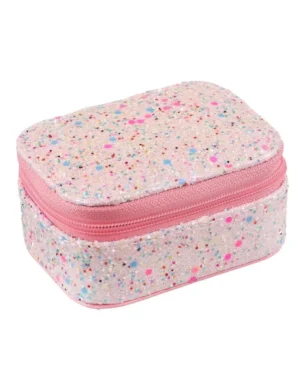 PORTA GIOIE LUSTRINI MULTICOLORI RAINBOW GLITTER MINI JEWELLERY BOX