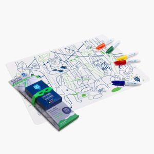 KIT TAPPETO SILICONE WINDLIFE JUNGLE CON 5 PENNARELLI